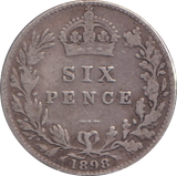 1898 SIXPENCE ( FINE )