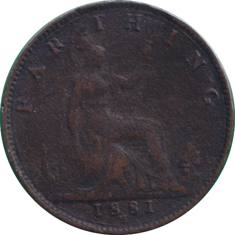 1881 FARTHING ( FINE )