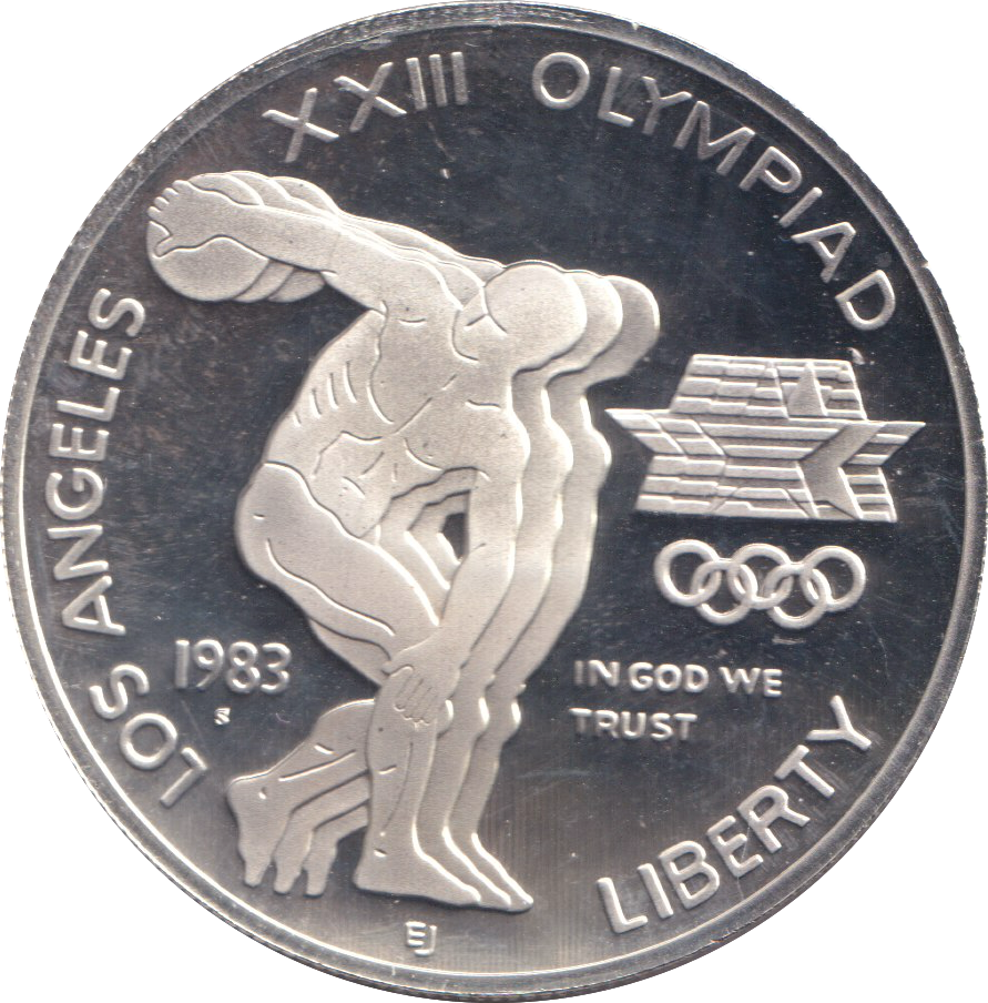 1983 SILVER PROOF OLYMPIAD DOLLAR USA