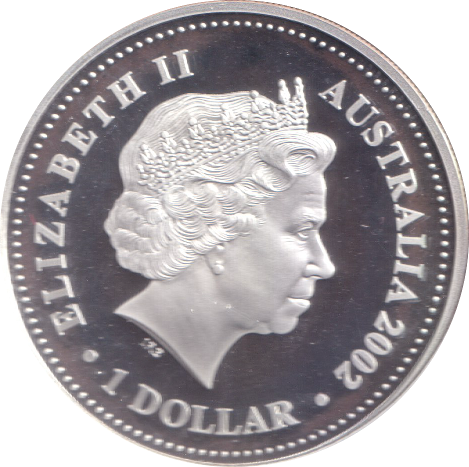 2002 SILVER PROOF ONE DOLLAR AUSTRALIA
