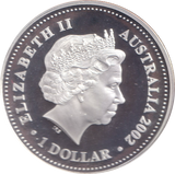 2002 SILVER PROOF ONE DOLLAR AUSTRALIA