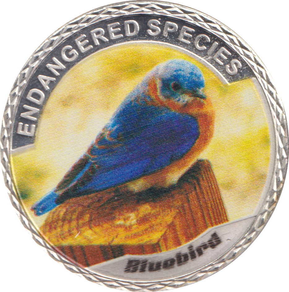 2016 100$ ENDANGERED SPECIES BLUEBIRD MEDALLION WORLD ANIMAL PROTECTION