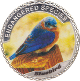 2016 100$ ENDANGERED SPECIES BLUEBIRD MEDALLION WORLD ANIMAL PROTECTION