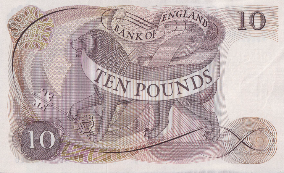 TEN POUNDS BANKNOTE PAGE REF £10-19 ( AUNC )