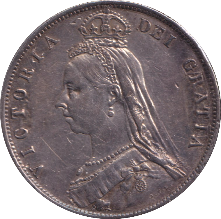 1887 HALF CROWN ( GVF )