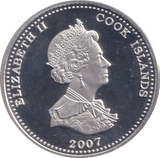 2007 SILVER PROOF ONE DOLLAR COOK ISLANDS