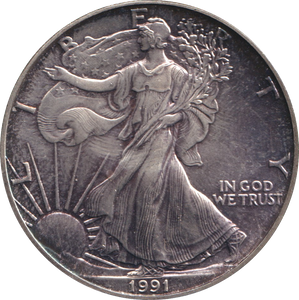1991 SILVER DOLLAR USA