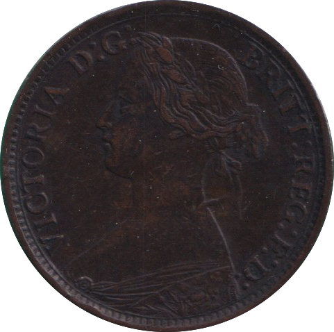 1864 FARTHING ( GVF )