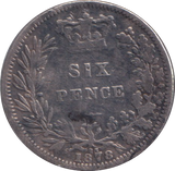 1878 SIXPENCE ( GF )