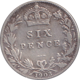1903 SIXPENCE ( GF )