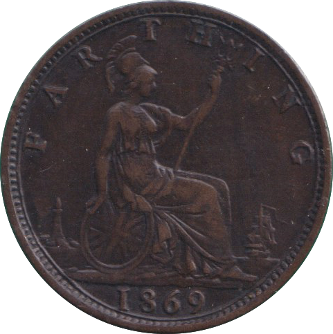 1869 FARTHING ( GVF )