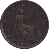 1869 FARTHING ( GVF )