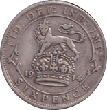 1914 SIXPENCE ( GF )