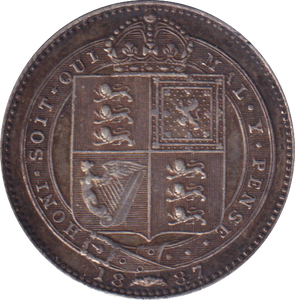 1887 SHILLING (VF)