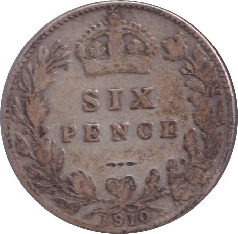 1910 SIXPENCE ( GF )
