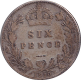 1910 SIXPENCE ( GF )