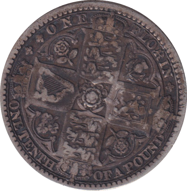 1849 ONE FLORIN ( GF )