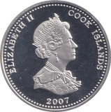 2007 SILVER PROOF ONE DOLLAR COOK ISLANDS