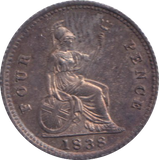 1838 FOURPENCE ( AUNC )