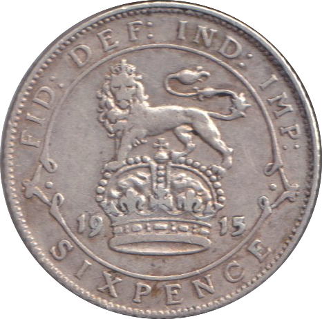 1915 SIXPENCE ( GF )