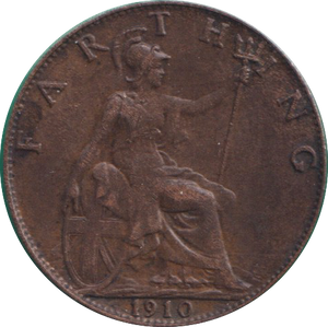 1910 FARTHING ( VF )