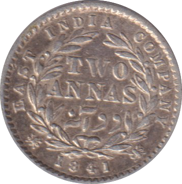 1841 TWO ANNA INDIA
