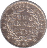1841 TWO ANNA INDIA