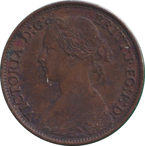 1864 FARTHING ( VF )