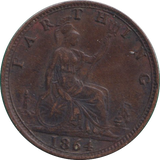 1864 FARTHING ( VF )