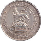 1916 SIXPENCE ( GVF )