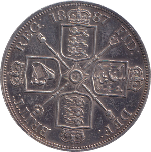 1887 DOUBLE FLORIN ( EF )