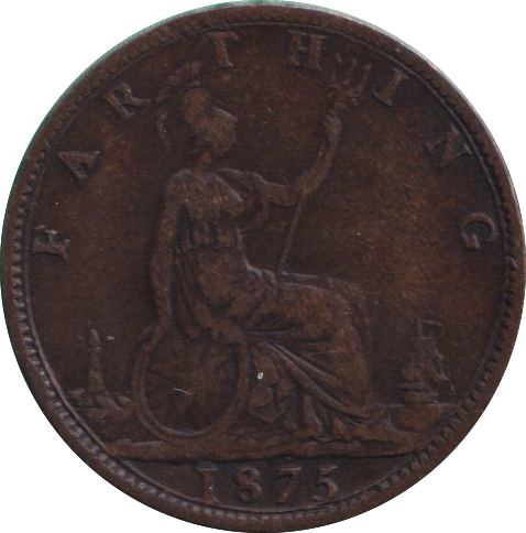 1875 FARTHING ( VF )