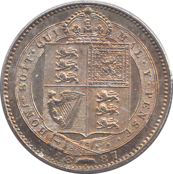 1887 SHILLING (EF)