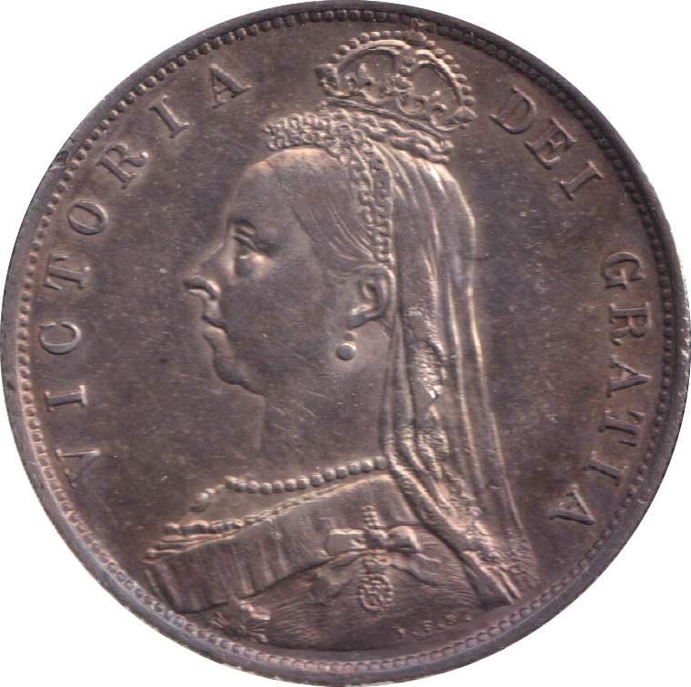 1887 HALF CROWN ( EF )