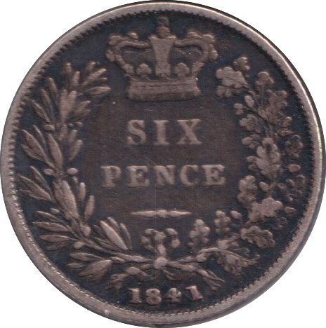 1841 SIXPENCE ( GF )
