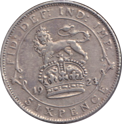1921 SIXPENCE ( VF )