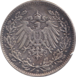 1917 SILVER 1/2 MARK GERMAN