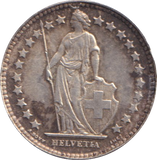 1952 SILVER 1/2 FRANC SWITZERLAND