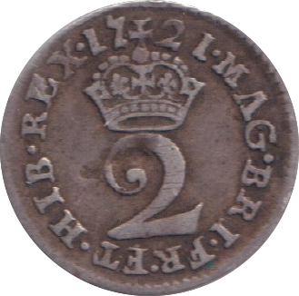 1721 MAUNDY TWOPENCE ( VF )