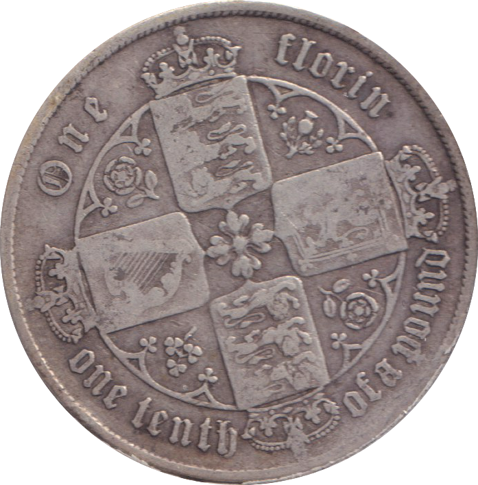 1866 ONE FLORIN ( FINE )