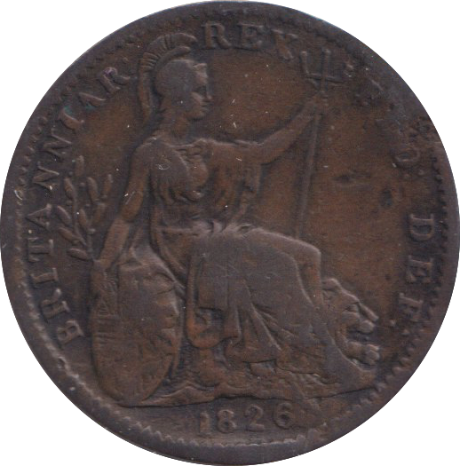 1826 FARTHING ( FINE )