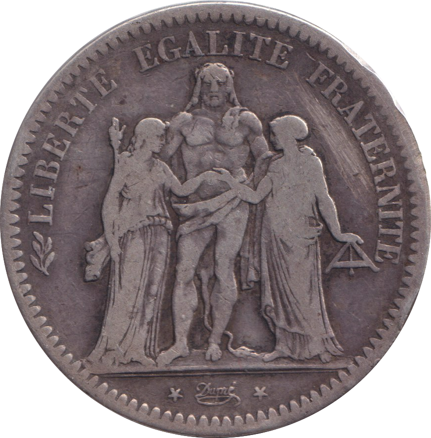 1848 SILVER 5 FRANC FRANCE