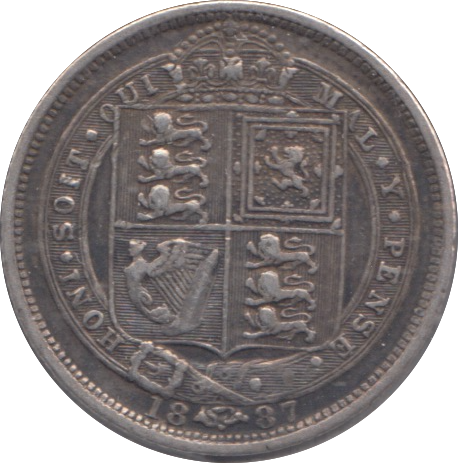 1887 SIX PENCE ( VF )