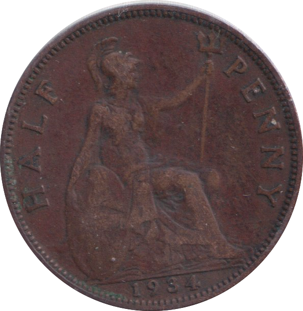 1934 HALFPENNY ( FINE )