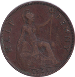 1934 HALFPENNY ( FINE )