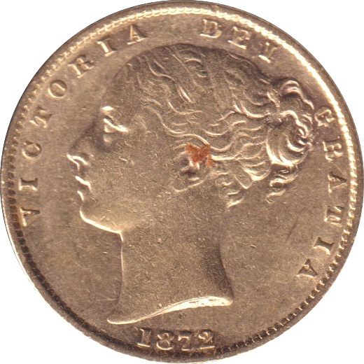 1872 GOLD SOVEREIGN ( GVF )