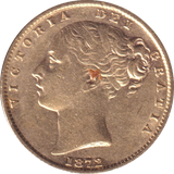 1872 GOLD SOVEREIGN ( GVF )