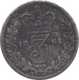 1861 THREEPENCE ( FINE )