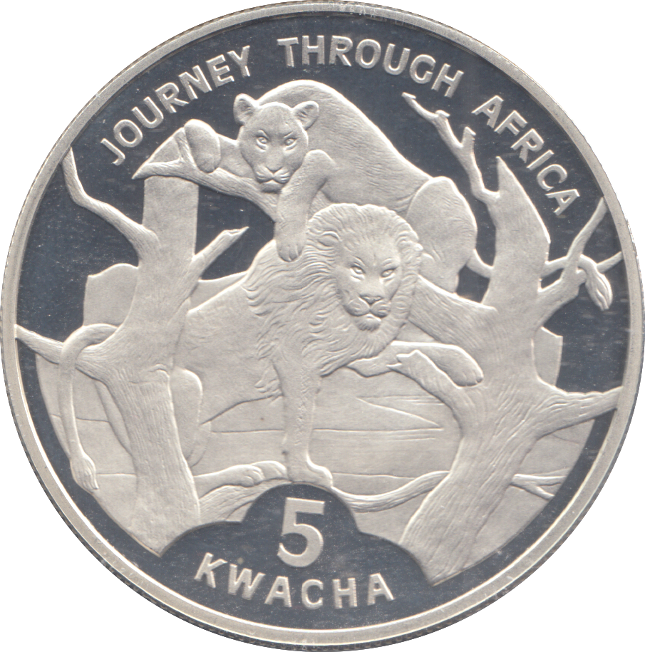 2006 SILVER PROOF MALAWI 5 KWACHA JOURNEY THROUGH AFRICA