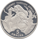 2006 SILVER PROOF MALAWI 5 KWACHA JOURNEY THROUGH AFRICA